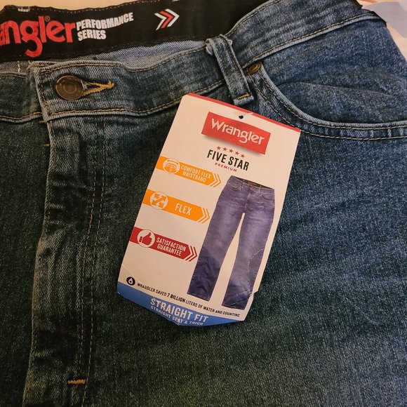 Wrangler Performance Series Straight Leg Jeans 40 x 30 NWT - Picture 4 of 7